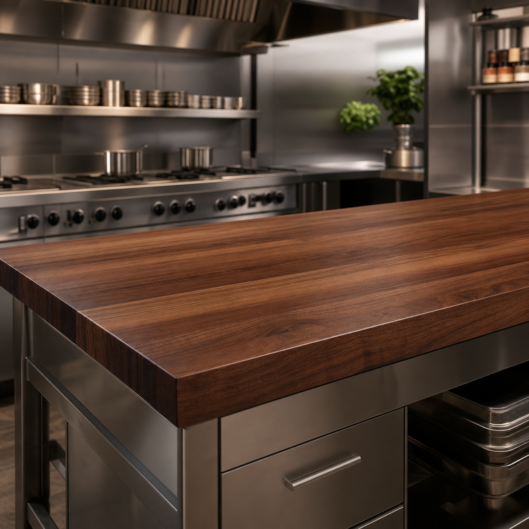 Product image #4 for John Boos Boos Block 96-Inch x 36-Inch Edge Grain American Black Walnut Kitchen Countertop, 1-1/2-Inch Thick