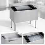 Thumbnail image #4 for Krowne Silver Series 18-24-7 24-Inch Insulated Stainless Steel Bar Ice Bin with 7-Circuit Cold Plate and Sliding Cover