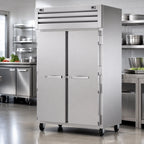 Thumbnail image #4 for True Mfg. - General Foodservice SPEC SERIES STG2DT-2S-HC Two-Section Dual-Temperature Reach-In Refrigerator/Freezer, Stainless Steel Solid Doors