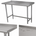 Thumbnail image #4 for Advance Tabco 84 Inch x 36 Inch Open Base Stainless Steel Work Table with 1-1/2 Inch Rear Up-Turn