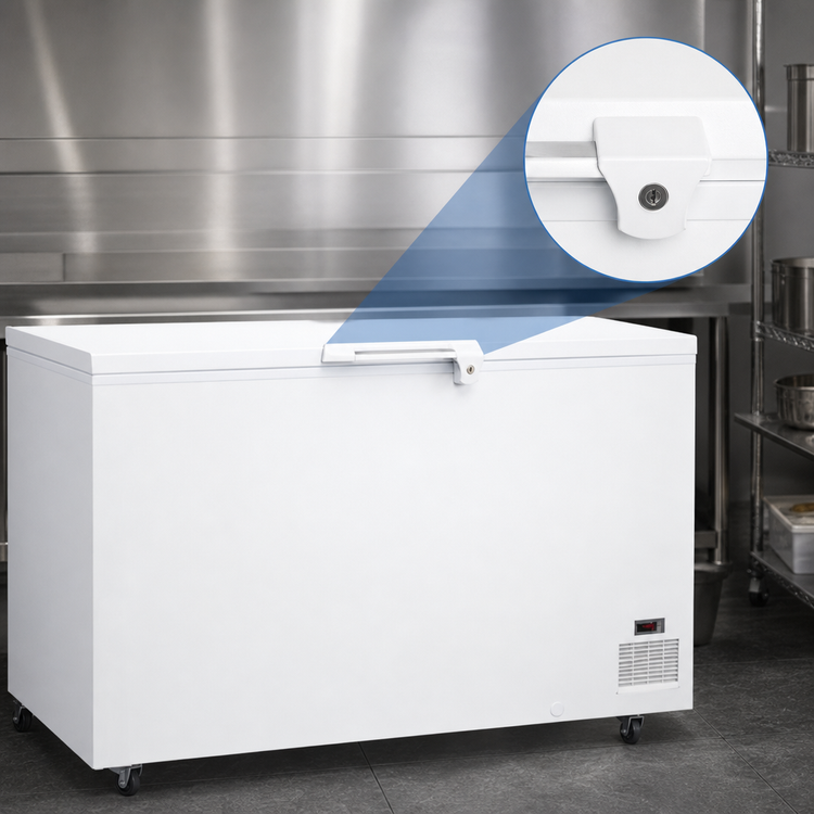Product image #4 for Accucold Commercial Chest Freezer, 12.8 Cu. Ft., 60-Inch Wide, Solid Lift-Up Lid, White