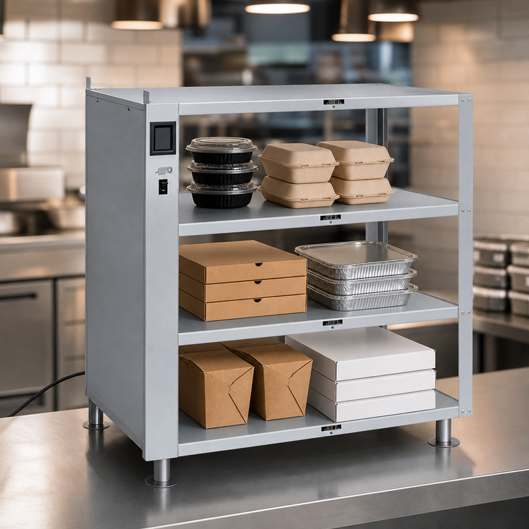 Product image #5 for Hatco Glo-Ray 2-Go 3-Tier Heated Holding Shelf with Touchscreen Controls, 39 x 20 Inch Shelves