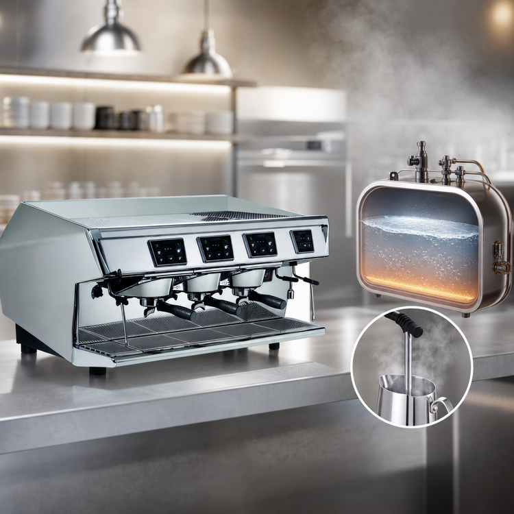 Product image #4 for UNIC Aura3 3-Group Automatic Espresso Machine with 15.6 Liter Steam Boiler