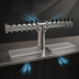 Thumbnail image #4 for Glastender 12-Faucet Countertop Pipe Tee Draft Dispensing Tower, Air-Cooled, Mirror Finish