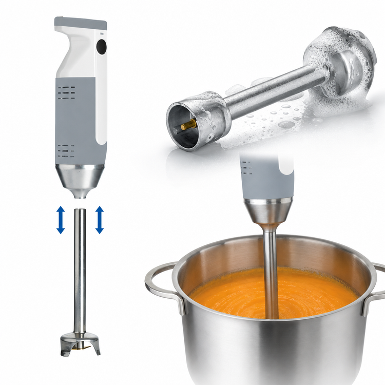 Product image #4 for MiniPro Hand-Held Variable-Speed Immersion Blender with 7-Inch Detachable Shaft, 230V