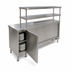 Thumbnail image #4 for Randell RCL-97.5 Modular Chef Service Counter Chef-Side Left Section with Plate Storage Cabinet, Double Overshelf, and Wing Wall