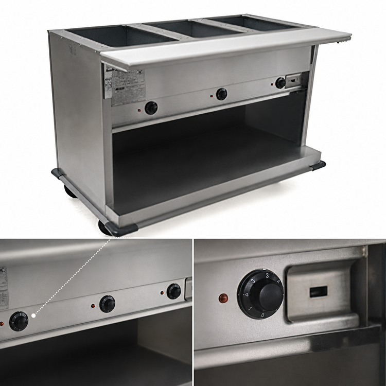 Product image #4 for Spec-Master Portable Electric 2-Well Hot Food Table with Enclosed Base