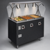 Thumbnail image #4 for Vollrath 2-Series Affordable Portable 3-Well Mobile Hot Food Station with Buffet-Style Breath Guard and Lights, Granite Finish
