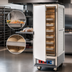Thumbnail image #4 for Metro C5 3 Series Full-Height Mobile Moisture Heated Holding & Proofing Cabinet with Full-Length Solid Door, Gray Insulation Armour