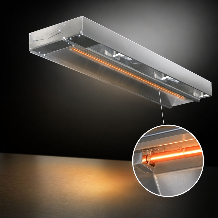 Product image #4 for Eagle RedHots 42 Inch High-Watt Unlighted Single Rod Remote Strip Heat Lamp, 208V