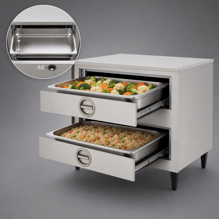 Product image #5 for Toastmaster Electric Free-Standing Two-Drawer Food Warming Drawer, 208/240V