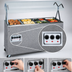 Thumbnail image #4 for Vollrath 2-Series Affordable Portable 3-Well Mobile Hot Food Station with Enclosed Storage Base and Buffet Breath Guard, 208-240V