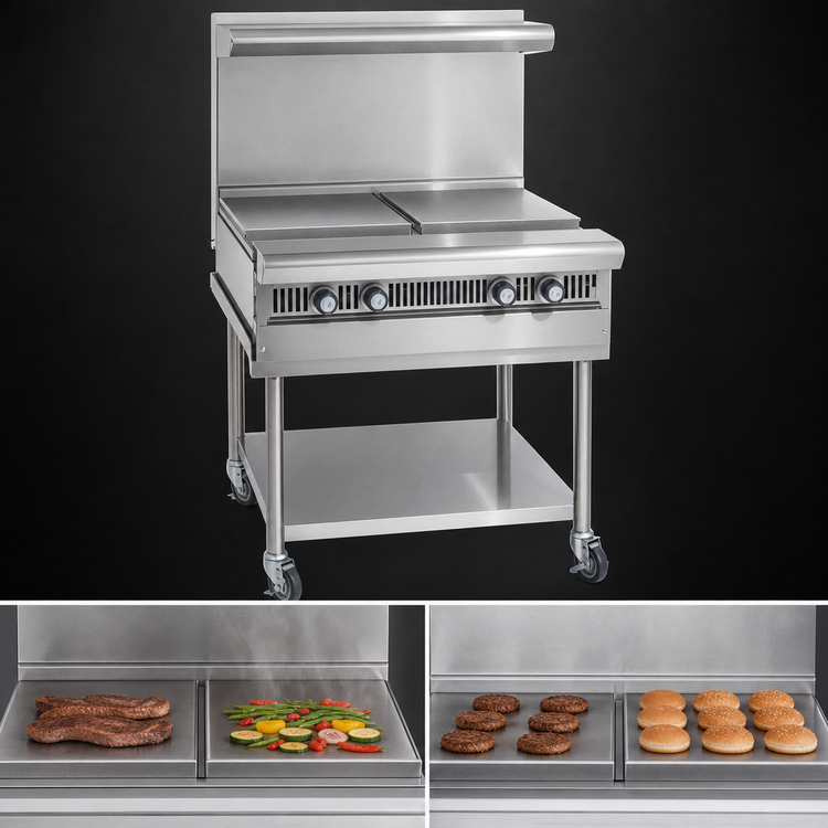 Product image #4 for Imperial Spec Series Heavy Duty 24-Inch Modular Gas Add-A-Unit Range with (2) Hot Tops