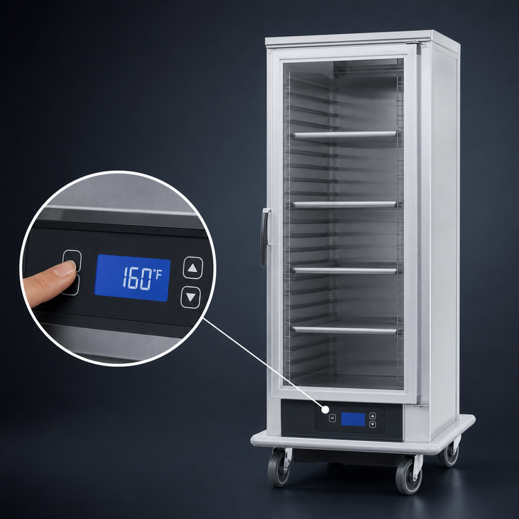 Product image #4 for Panco Narrow Full-Size Heated Holding Cabinet with Polycarbonate Window Door