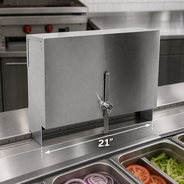 Product image #4 for CHOICE 21-Inch Single Stainless Steel Speed Rail Locking Cover