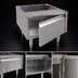 Thumbnail image #4 for Glastender Underbar Add-On Cabinet Base with Single Hinged Door, Stainless Steel, 20