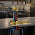 Thumbnail image #4 for Glastender Cobra 4-Faucet Countertop Glycol-Cooled Draft Dispensing Tower, Gold Finish