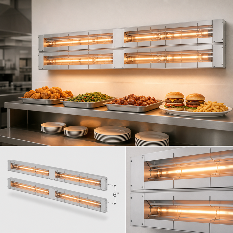 Product image #4 for Hatco Glo-Ray 144-Inch Lighted Double Infrared Strip Heater