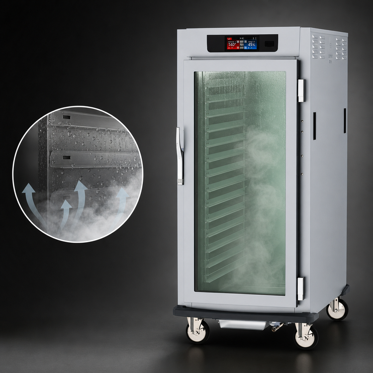 Product image #4 for Metro C5 9 Series 3/4 Height Mobile Controlled Humidity Heated Holding and Proofing Cabinet with Glass Door, Lip Load Slides, and 29 Pan Capacity