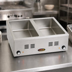 Thumbnail image #4 for Eagle Group RedHots 1220FW2-208 Countertop Electric Food Warmer, 2 Full-Size Pans, Wet/Dry, Stainless Steel, Infinite Controls, 208V