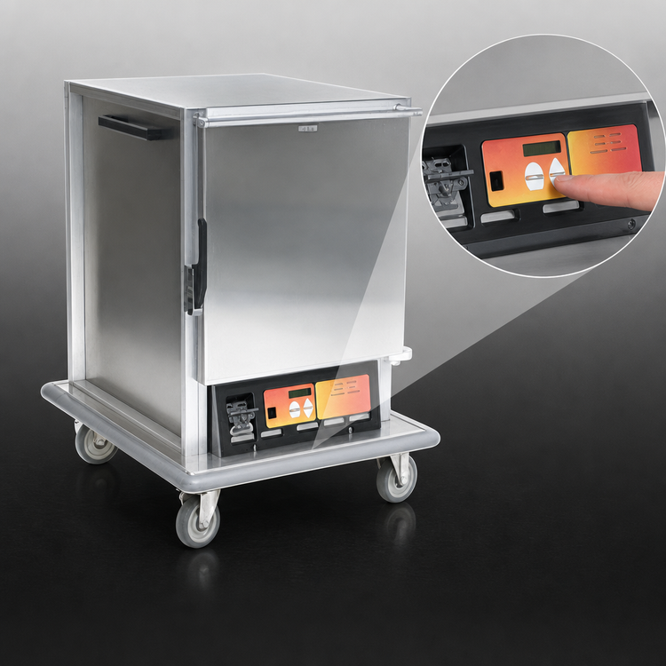Product image #4 for Panco Half-Size Narrow-Width Transport Heated/Proofing Holding Cabinet, Non-Insulated, Solid Door