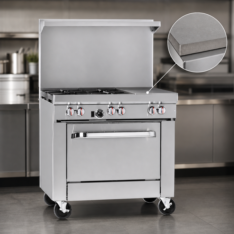 Product image #4 for Southbend S-Series 36-Inch Gas Restaurant Range with Griddle and Cabinet Base
