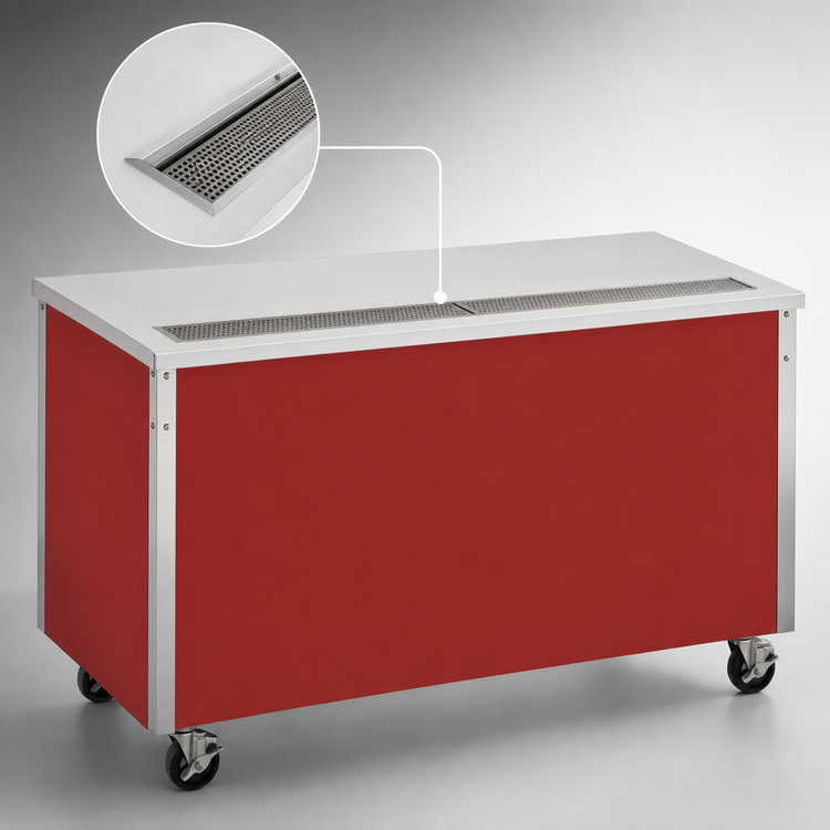 Product image #4 for Vollrath 4-Series Signature Server Beverage Serving Counter, 74-Inch x 28-Inch x 30-Inch, Stainless Steel, Enclosed Base