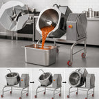 Thumbnail image #4 for Firex (Middleby) Cucimix UCBTE008CV1 8-Gallon Electric Tilting Skillet Braising Pan with Programmable Touchscreen and Automatic Mixer