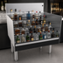 Thumbnail image #4 for Glastender Free Standing Stainless Steel Underbar Liquor Steps, 30-Inch W x 24-Inch D, 4-Step