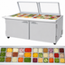 Thumbnail image #4 for Turbo Air PRO Series 2-Section Mega Top Sandwich/Salad Prep Table with Glass Lid, 24 Pan, 60-1/4-Inch