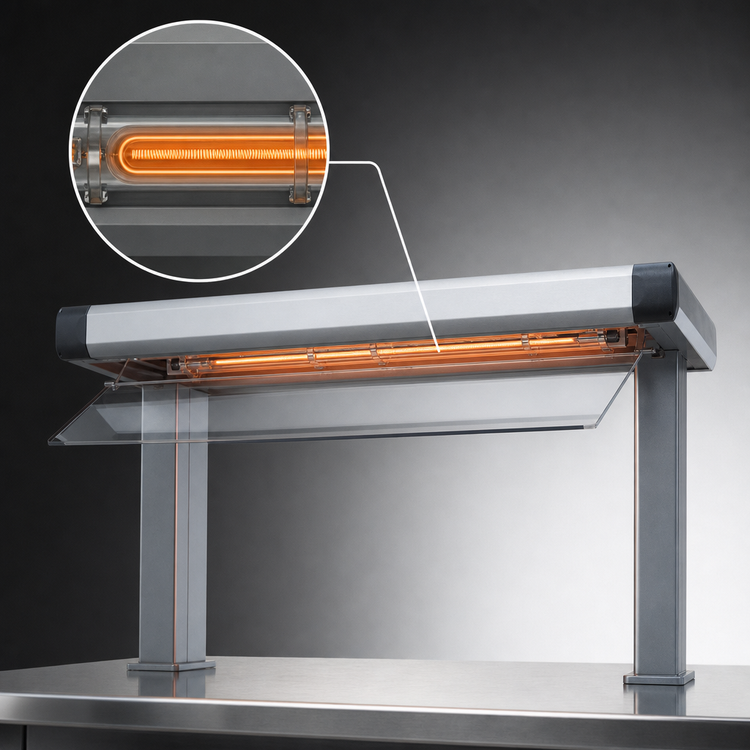 Product image #4 for Hatco Glo-Ray Designer Dual Infrared Strip Heater, 69.5-Inch Wide, Aluminum, 208V, 2.32 kW