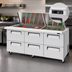 Thumbnail image #4 for Turbo Air Super Deluxe 72-5/8-Inch Three-Section Refrigerated Mega Top Sandwich/Salad Prep Table, 6 Drawers, Flat Lid