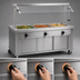 Thumbnail image #4 for Vollrath 2-Series Portable 3-Well Hot Food Station with Buffet Breath Guard and Enclosed Base, Brushed Aluminum