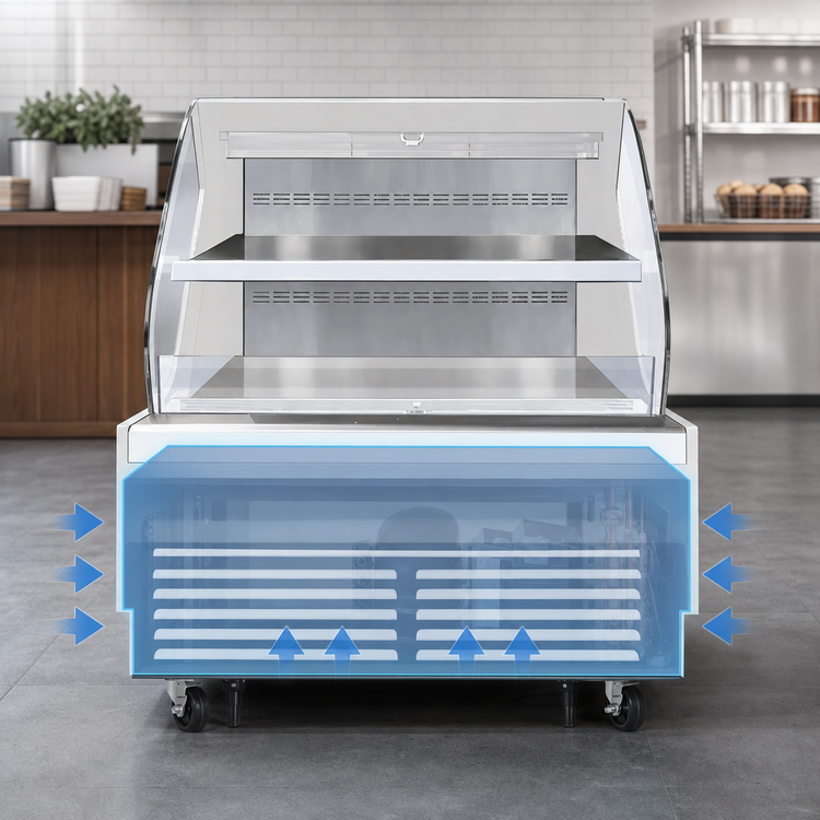 Product image #4 for Everest Refrigeration 48-Inch Horizontal Open Display Merchandiser, 9.7 Cu. Ft., White Exterior