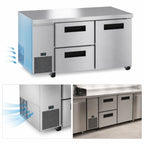 Thumbnail image #4 for Hoshizaki Steelheart ULR60B-D2 60-Inch Two-Section Undercounter Refrigerator, One Solid Door, Two Drawers, Stainless Steel, 17.22 Cu. Ft.
