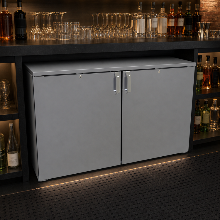 Product image #4 for Glastender 48-Inch One-Zone Remote Low-Profile Two-Section Back Bar Cooler