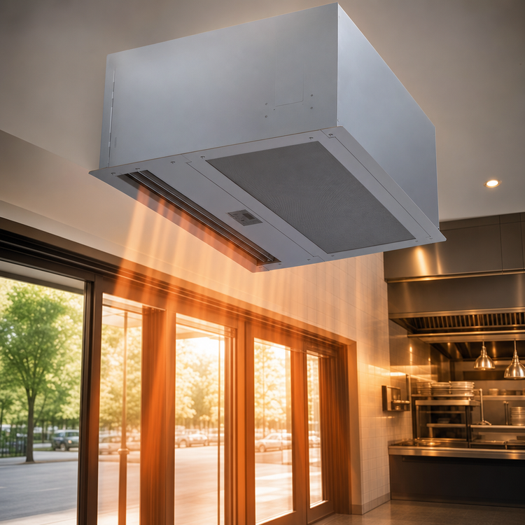Product image #4 for Berner Architectural Recessed 12 Electric Heated Air Curtain, 72 Inch, 2-Motor, Intelliswitch Touchscreen