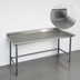 Thumbnail image #4 for Eagle Deluxe Series 108-Inch x 24-Inch Stainless Steel Work Table with Rear Up-Turn and Open Galvanized Base