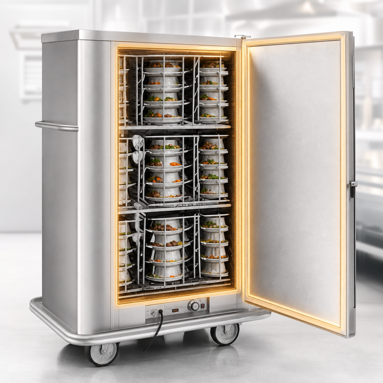 Product image #4 for Classic Carter BB60 Mobile Insulated Electric Single-Door Banquet Cabinet for 72 Covered Plates
