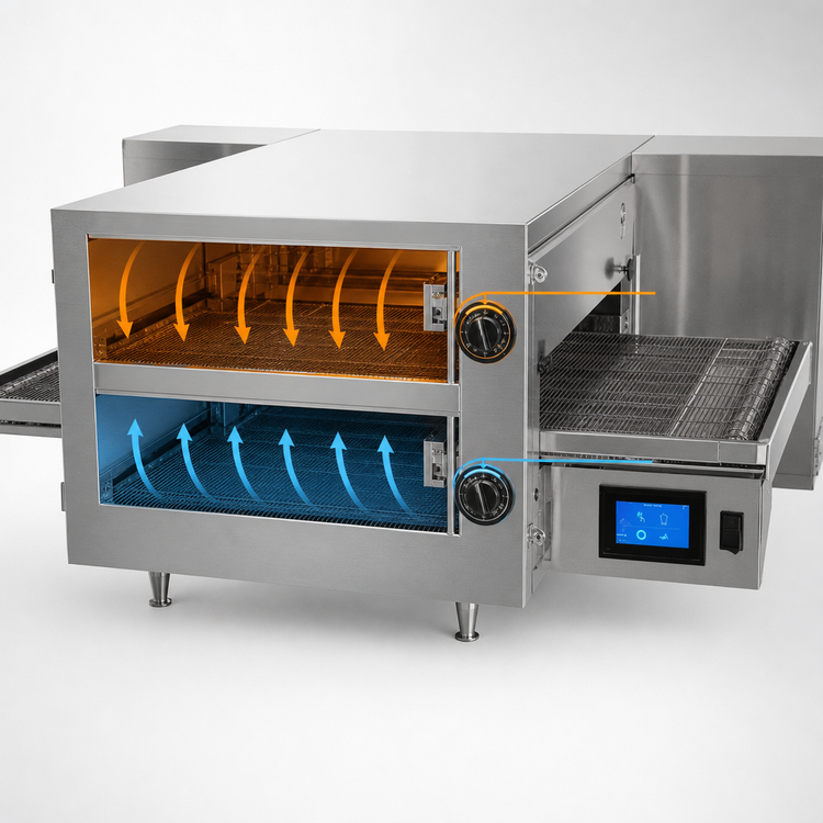 Product image #4 for Lincoln Aperion 24 Series Single Deck LP Gas Impinger Conveyor Oven with 20 x 48-Inch Conveyor and 24-Inch Baking Chamber