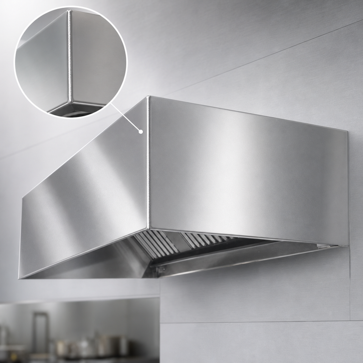 Product image #4 for SpecAir HEB96-108 108" Wall Type Exhaust-Only Commercial Kitchen Hood