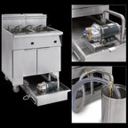 Thumbnail image #4 for Imperial (Middleby) IFSSP275EU Electric 2-Tank Floor Fryer with Built-In Filter, 75 lb. per Tank, Tilt-Up Elements