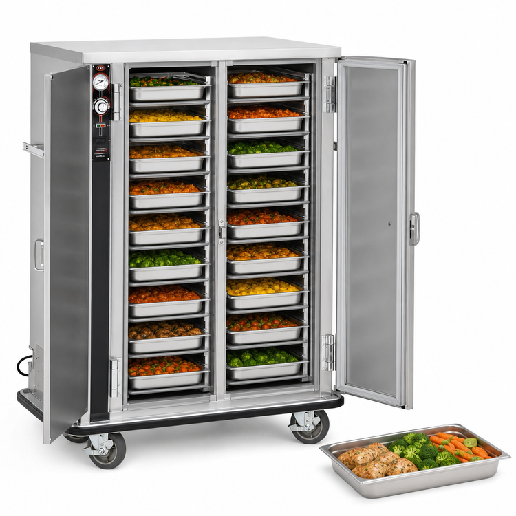 Product image #5 for FWE PS-1220-30 Mobile Heated Holding Cabinet with Humi-Temp Heat & Humidity System, 30 Full-Size Pan Capacity