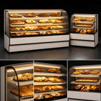 Thumbnail image #4 for Federal Industries Curved Glass Series CGD5048 Curved Glass Non-Refrigerated Bakery Display Case, 50.13-Inch Wide, 3 Adjustable Shelves, Full-Service