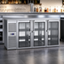 Thumbnail image #4 for Krowne Royal Series 72-Inch Pass-Thru Refrigerated Back Bar Cabinet with 6 Hinged Doors, Left-Mounted Self-Contained Refrigeration