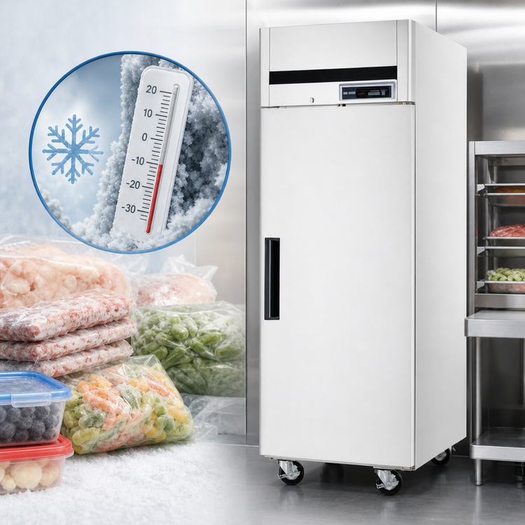 Product image #4 for Maxx Cold 18.9 Cu. Ft. One-Section Upright Reach-In Freezer with Solid Hinged Door and Top-Mounted Compressor