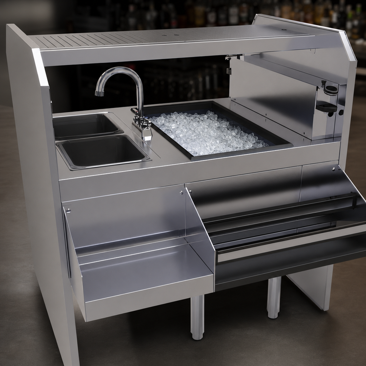 Product image #4 for Glastender PSA-42L 42-Inch Assembly Pass-Thru Cocktail Station