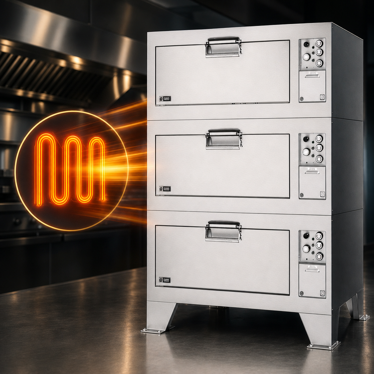 Product image #4 for Lang Marine Electric Single-Section Deck-Type Roast Oven with 27-Inch Bolt-Down Legs