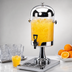 Thumbnail image #4 for Cal-Mil 2 Gallon Round Acrylic Beverage Dispenser with Stainless Steel Lid, Stand, Spigot, and Drip Tray