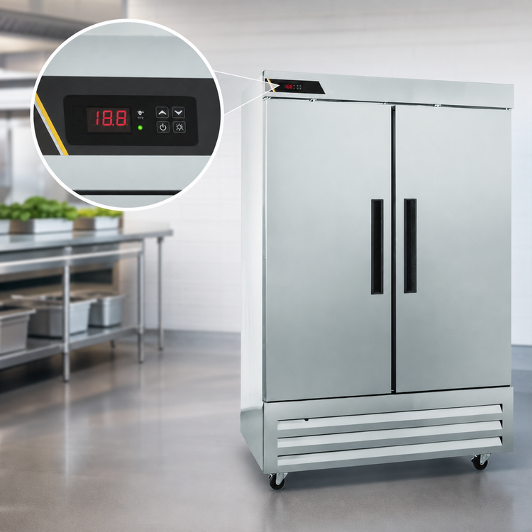 Product image #4 for Centerline by Traulsen Two-Section Reach-In Freezer with Full-Height Solid Doors, Left/Left Door Swing, Bottom-Mount Refrigeration, 43.88 Cu. Ft.